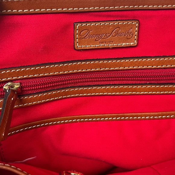 Dooney & Bourke Gray Lavender Pebble Grain Leather Zip Top Handle Satchel Bag - Picture 10 of 16